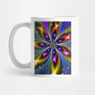 Colourful Starburst Fractal Mug